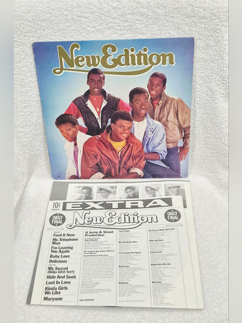 New Edition S/T Self-Titled LP Vinyl "Mr Telephone Man" OG 1984 US MCA VG/VG
